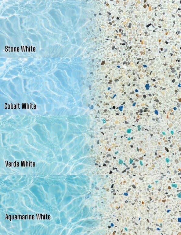 A vibrant pool showcasing various colors and textures, ideal for choosing pool colors and textures Jacksonville FL.