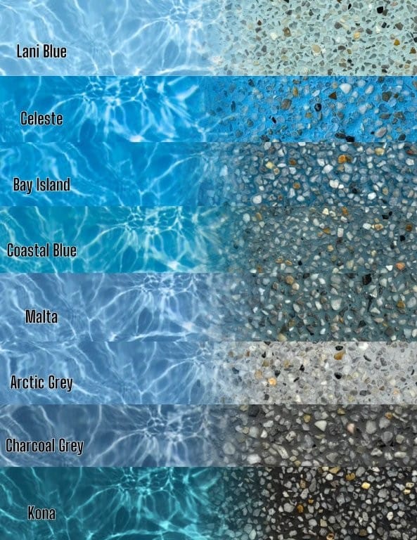choosing pool colors and textures Jacksonville FL - A vibrant pool showcasing various colors and textures, highlighting optio