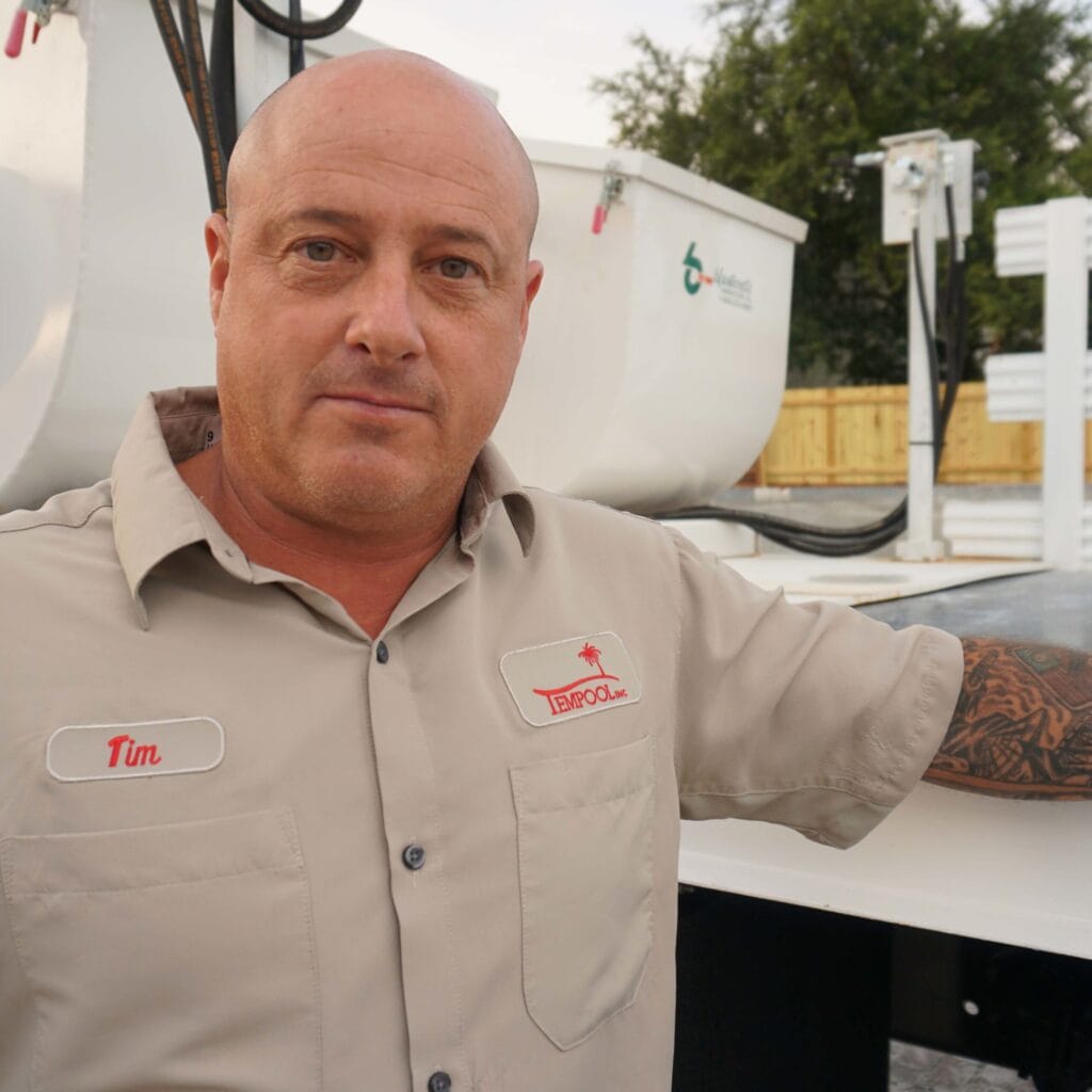 pool plastering experts in Jacksonville FL - A professional pool plastering expert in Jacksonville FL, demonstrating skills w