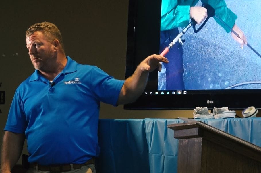 training for pool builders in Jacksonville - A training session for pool builders in Jacksonville, showcasing hands-on techni