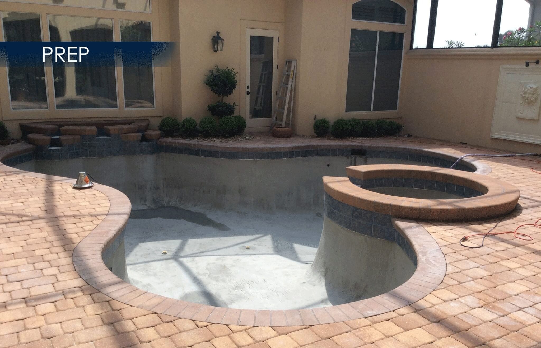 tempool–_0001_tempool_3_before-1 pool plastering Jacksonville FL - Before photo of a pool needing plastering in Jacksonville, FL, showing wear and discolorati