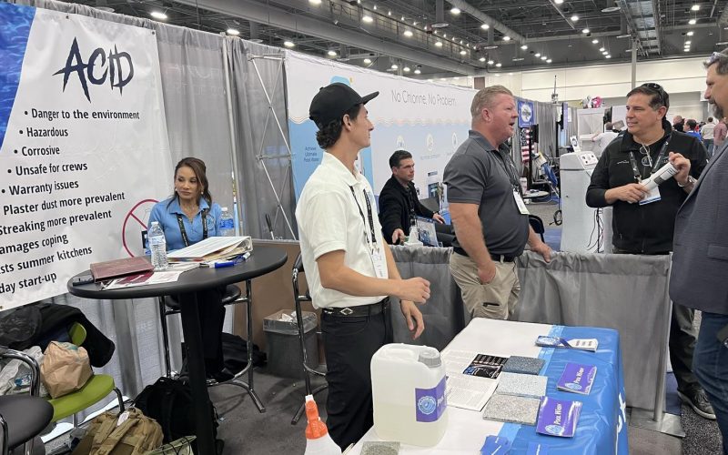 A close-up of a smooth, freshly plastered pool surface, showcasing the quality of pool plastering consulting Jacksonville FL.