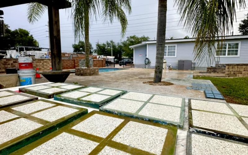 pool plastering consulting jacksonville fl - A close-up of a freshly plastered pool surface, showcasing smooth texture and ev